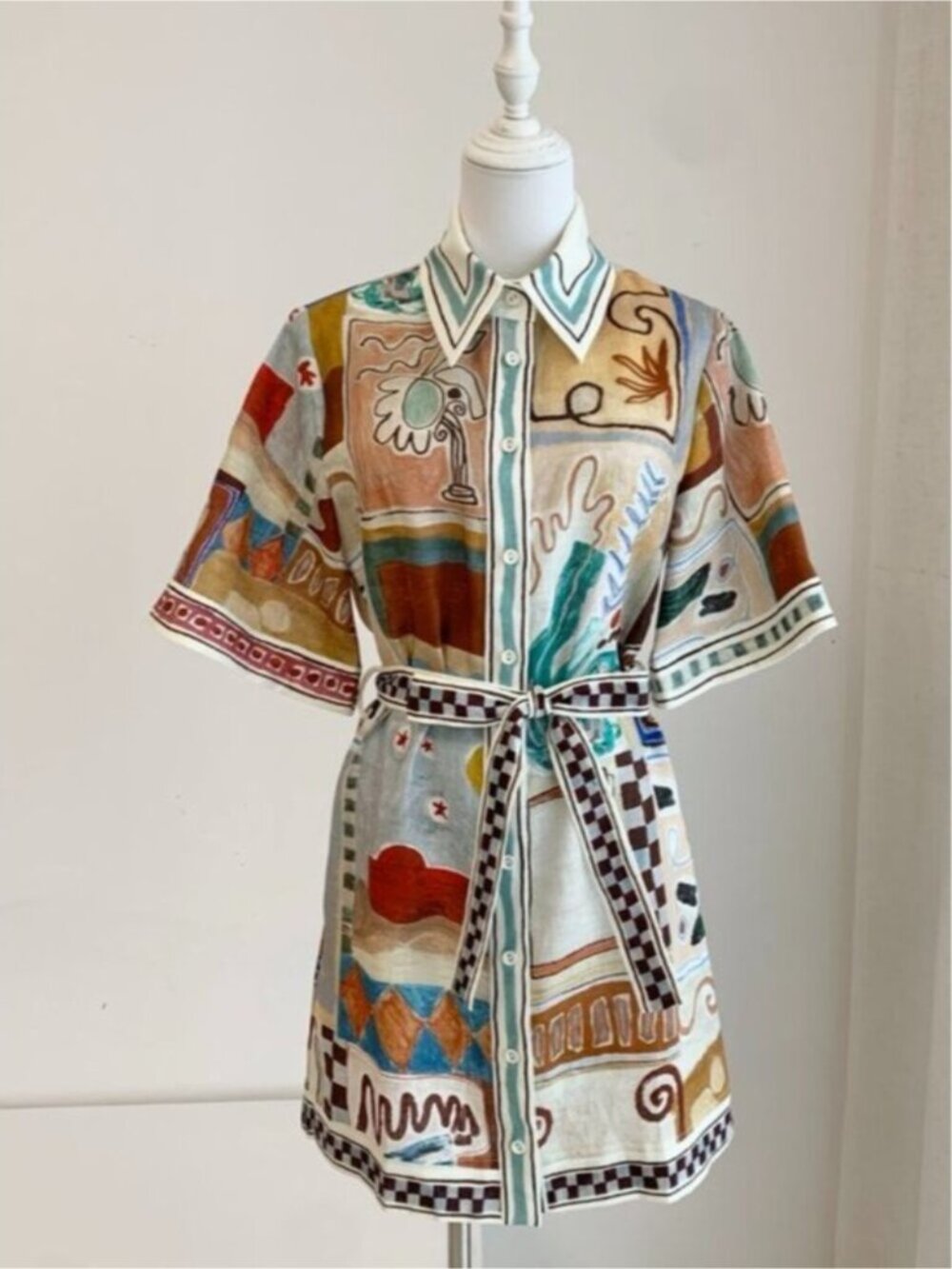 Alémais Michelle Mini Linen Dress